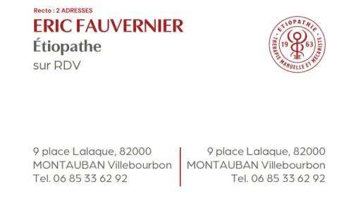 Cartes de visite - 2 adresses de cabinet
